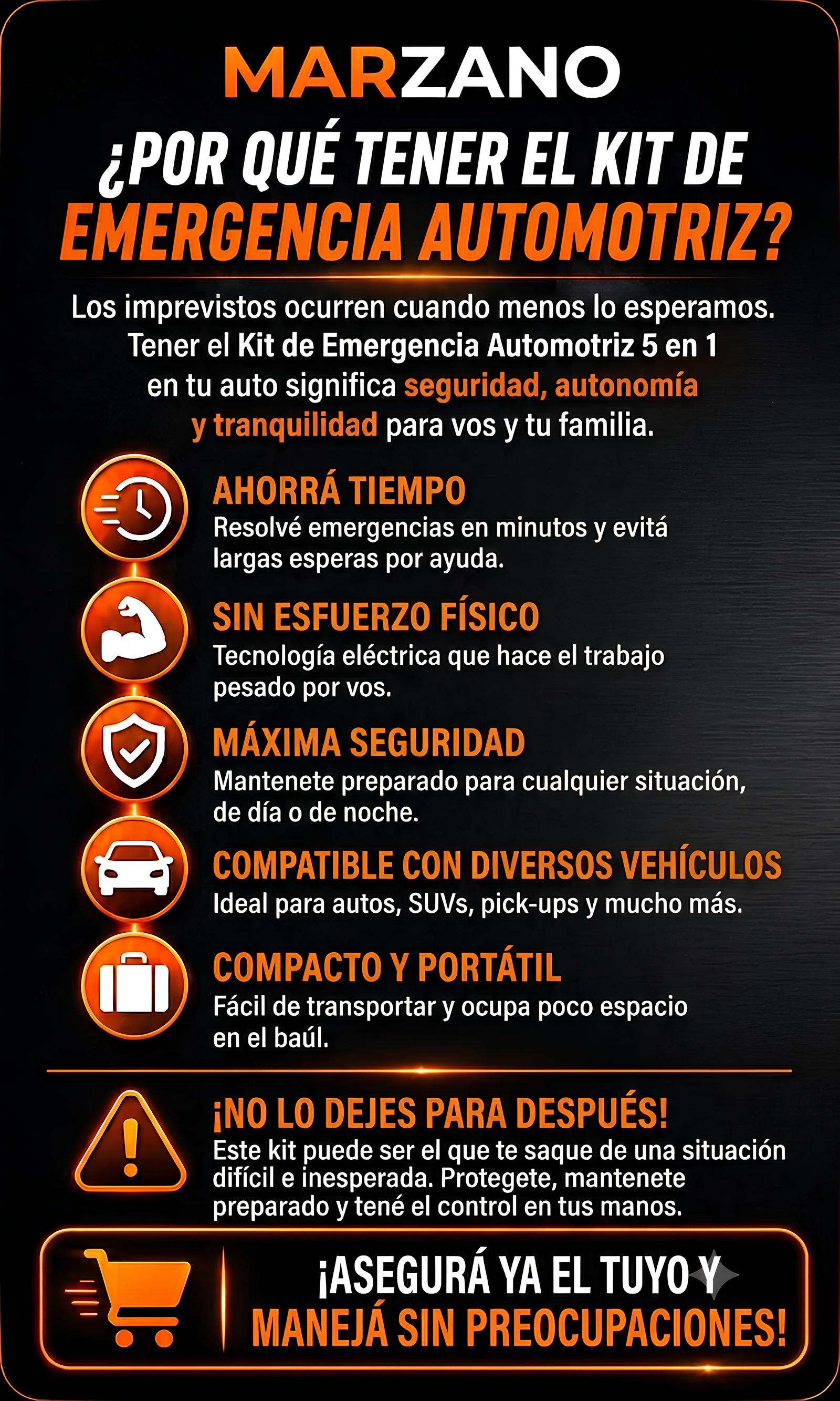 Características del kit Marzano